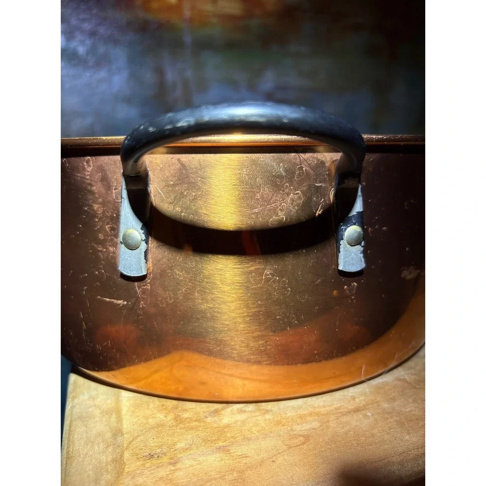 Vintage Coppercraft‎ Guild Copper Stock Pot with Lid 8 Inch Round DO USA Made